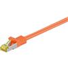 Goobay Cavo patch RJ45 CAT 6A S/FTP (PiMF), 500 MHz con cavo grezzo CAT 7, arancione, 30 m - Rivestimento del cavo privo di alogeni LSZH, rame, connettore RJ45 (CAT 6A)