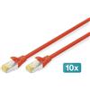DIGITUS DK-1644-A-030-R Cavo patch DIGITUS, Cat. 6A, S/FTP, 3,0 m, rosso, set