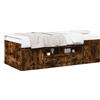 vidaXL Letto da giorno con cassetti in rovere fumé 100x200 cm Materiale in legno