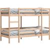 vidaXL Letto a castello senza materasso 90x190 cm in legno di pino massiccio
