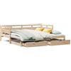 vidaXL Letto da giorno allungabile con cassetti senza materasso 90x190 cm