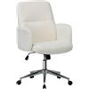 COLAMY Sedia da ufficio ergonomica COLAMY - Schienale alto dal design a conchiglia, regolabile in altezza - Beige