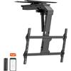 EasyLife - Supporto a soffitto per TV V2 Smart Home orientabile e ruotabile elettricamente, da 37 a 75 pollici, VESA fino a 600x400 (nero)