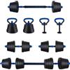 vidaXL Set 4 in 1 vitaXL con manubri, bilanciere e kettlebell da 30 kg