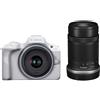 Canon EOS R50 Kit Doppio Zoom Bianco Fotocamera Mirrorless RF-S18-45+RF-S55-210