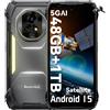 Blackview XPLORE 2 Satellite 5G Rugged Smartphone 48GB+1TB 20000mAh Telefono NFC