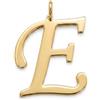 Generico Ciondolo Lettera Iniziale Grande in Argento 925 Placcato Oro, Maxi Pendente Lettera Corsivo 4 cm Elegante con Gancio Grande per Collana, Bracciale e Charm Borsa (R)