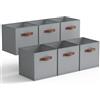 GRANNY SAYS Cubi portaoggetti scaffale, scatole portaoggetti a cubo in tessuto 27x27, scatole portaoggetti quadrate per scaffali, cubi cestini portaoggetti, cube shelf storage boxes - Grigio blu