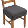 Generico Set 4 Cuscini Sedia 40x40 Coprisedia Imbottiti con Fascia 12 cm ed Elastico Perimetrale - Vestosedia Antiscivolo Comfort 5 cm - Cotone e Poliestere Tinta Unita (4, Grigio)