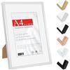 HIMEETIME® 1x Cornice Foto A4 21x29.7cm Alluminio argentata,Passepartout 15X21cm,Cornice 21x30 Piccolo per FotoDisegni,Montaggio a parete o esposizione da tavolo