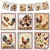 PRESSINART 6 Pezzi 6 Stili Spugne per Piatti Svedesi per Cucina Riutilizzabili Asciugatura Veloce 7.7 x 6.8 Pollici Spugne Gallina Gallina Panni per Piatti Biodegradabili Asciugamani Assorbenti per