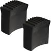 BETOOKY 2 Pezzi Copripiedi in Gomma Antiscivolo per Scale Pieghevoli, Custodia Piedini Scala Nero 5x2,5 Cm, Accessori Sicuri e Sostituibili per Scale Domestiche
