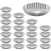 HASLED 20 Pezzi Griglie di Ventilazione Rotonde in Acciaio Inox | Diametro 60 mm | Per Armadi, Mobili e Scarpiere