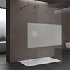doporro Box Doccia Walk-In 110x200cm, Parete Doccia Anticalcare in Vetro Parzialmente Smerigliato 10mm con Bracci Sostegni Telescopici in Acciaio MMBR3