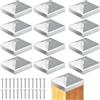 Sturiz 12 tappi per pali da 7 x 7 cm, tappi per pali di recinzione, tappi per pali di recinzione, tappi per pali in legno, tappi di copertura per pali di recinzione, tappi quadrati per pali di