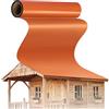 Teodute 1mx5m Alluminio Membrana Autoadesiva per Tetti, Pellicola in PET Spessa 1,2mm, Guaina Catramata Bituminosa per Casette Giardino Garage e Capannoni (Arancione)
