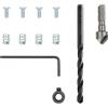 wolfcraft Set di riparazione per cerniere a tazza - lato mobile, 11 pz. I 4657000 I Per la riparazione di due cerniere strappate dal pannello del mobile