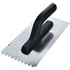AERZETIX - C54541 - Cazzuola per colla rettangolare - con denti 6x6mm - frattone dentata per piastrelle - spatola dentata - 270x125mm - lama in acciaio