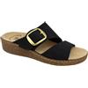 3Rose 384 Ciabatte Donna in Ecopelle Nabuk - Pantofole con Fibbia Metallica Regolabile - Sostegno Anatomico e Appoggio Personalizzabile - Con Plantare Estraibile in Pelle (Taupe, 41)