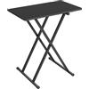 HOOBRO Tavolino, Altezza Regolabile, Pieghevoli Tavolo, Tavolini per Spuntini, 60 × 40 × 60 cm, Accanto al Divano, Stile Industriale, Struttura Stabile, Montaggio Facile, Nero EBK16BZ01