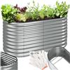 tectake® Orto Rialzato, 804l, Zincato, 160 x 80 x 80 cm, Struttura in Acciaio Zincato, Base Aperta, Perfetto per Verdure, Erbe Aromatiche e Fiori, Montaggio Rapido, Alta Stabilità, Giardino Rialzato