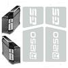 BLACK DOVES GRAPHICS Rifrangenti Adesivi compatibili con GIVI Monokey Trekker Outback Bauletto Alluminio TOP CASE 42 58 ltr Motorrad R 1250 GS R1250 R1250GS (Bianco)