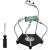ROTKUSZ Terza Mano Saldatura, Supporto Saldatura con 3X Lente d'Ingrandimento e Braccia in Metallo Flessibili, Strumento di Supporto per PCB per Saldatura, Stazione di Saldatura per Circuito Lavori