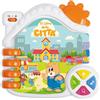 Chicco Libro Interattivo Bilingue Italiano/Inglese con 9 Pagine, Gioco Educativo Prime Parole, Luci e Suoni della Città, Apprendimento Linguistico, Gioco per Bambini, Centro attività, 6-36 Mesi