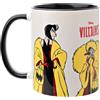 Widdop and Co. - Tazza Disney Crudelia (325 ml) | Tazza da tè e caffè smaltata con icone e cattivi in gres porcellanato, prodotto con licenza ufficiale Disney