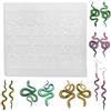Aabellay Stampi in silicone a forma di serpente, a forma di serpente, in resina epossidica, gioielli fai da te, con testa di serpente, portachiavi a forma di serpente, per gioielli fai da te