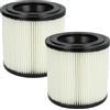 vhbw 2x filtro a pieghe piatte compatibile con Kärcher NT 22/1, 48/1, 27/1 aspiratore - nero/bianco, lavabile