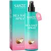 SAISZE Spray al sale marino per donne e uomini, essenziali da viaggio, essenziali per le vacanze in spiaggia, spray d'acqua salata volumizzante al cocco, capelli da spiaggia ondulati e ricci senza