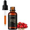 Alucia Organics Doppio Olio di Rosa Canina (Double Rosehip Oil) Certificato Organico 30ml - Olio viso puro, naturale, per pelli sensibili, rughette, smagliature, cicatrici, pelle danneggiata