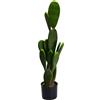 Pianta cactus con vaso tondo cm Ø14xh84