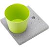 Base con Vaschetta per Fontane con Ghiera Piccola 40x40x5 cm in Cemento Belfer 42/BSE/4 Verde Acido