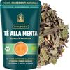 HORTIA TÈ ALLA MENTA | Miscela Premium di Tè Verde Cinese Gunpowder e Menta Piperita | Foglie Intere Sfuse | 50 grammi | Busta Richiudibile Salva Aroma da 25 Tazze | Ideale per l'Estate | Fresco e Dissetante