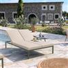 DEGHI Lettino prendisole 2 posti con schienale reclinabile in alluminio verde salvia e cuscino beige - Elitian