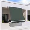 DEGHI Tenda da sole retrattile 2,5x2,5 m con bracci in alluminio bianco e telo poliestere verde - Amya