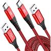 sweguard - Cavo USB C da 3,1 A, ricarica rapida, in nylon, per Samsung Galaxy S24, S23, S22, S21, S20 Plus/ Ultra/ FE, iPhone 15 Pro Max, Note 20, A72, A71, A52, A51, A50, M31, M30s, M20 (2 pezzi da 1