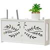 MNBVH Mensola per Router da Parete, Scatola di Immagazzinaggio per WiFi, Cavi, Prese ECC, Scaffale Router WiFi da Parete Scatola per Nascondi Vari Cavi TV, Decoder, ECC (Color:C)