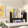 AUSHOPLAH Libreria in legno, organizer da scrivania, 30 x 15 x 25 cm, 2 ripiani, per ufficio, libri e decorazioni, E272 (nero)