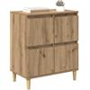 vidaXL Credenza Rovere artigianale 60 x 35 x 70 cm Legno multistrato, Credenza rustica, unita in legno, spazio abbondante per stoviglie, elegante organizzatore per soggiorno