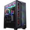 Cougar DarkBlader X5 RGB Distinctive RGB Mid-Tower Case con flusso d'aria superiore, 3 ventole ARGB VK120 e un pannello sinistro in vetro temperato trasparente CGR-5UM3TB-X5-RGB