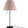 LUCEPLAN lampada da tavolo dimmerabile COSTANZA D13 con stelo telescopico nero e paralume MEZZO TONO CIPRIA - 1D13N=000017+9D1301511738