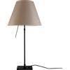 LUCEPLAN lampada da tavolo dimmerabile COSTANZA D13 con stelo telescopico nero e paralume MEZZO TONO NOCCIOLA - 1D13N=000017+9D1301511739