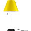 LUCEPLAN lampada da tavolo dimmerabile COSTANZA D13 con stelo telescopico nero e paralume RADIEUSE GIALLO VIVO - 1D13N=000017+9D1301511706