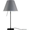 LUCEPLAN lampada da tavolo dimmerabile COSTANZA D13 con stelo telescopico nero e paralume RADIEUSE GRIGIO CEMENTO - 1D13N=000017+9D1301511705