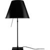 LUCEPLAN lampada da tavolo dimmerabile COSTANZA D13 con stelo telescopico nero e paralume RADIEUSE NERO - 1D13N=000017+9D1301511701