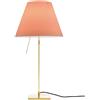 LUCEPLAN lampada da tavolo dimmerabile COSTANZA D13 con stelo telescopico ottone e paralume MEZZO TONO CIPRIA - 1D13N=000030+9D1301511738
