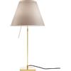 LUCEPLAN lampada da tavolo dimmerabile COSTANZA D13 con stelo telescopico ottone e paralume MEZZO TONO NOCCIOLA - 1D13N=000030+9D1301511739